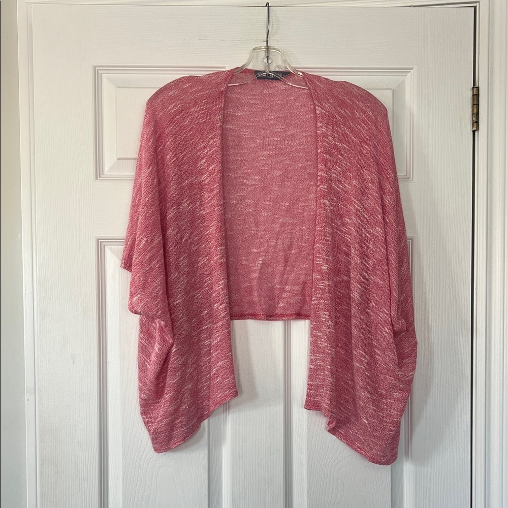 Rebel Sugar Pink Women's Open-Front Shrug - Picture 1 of 4